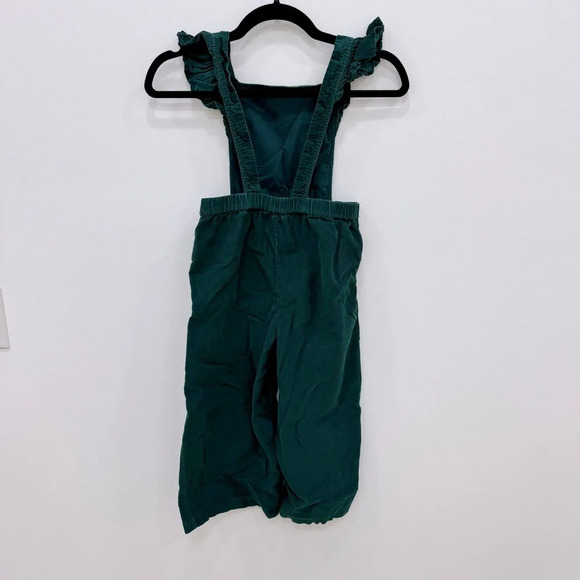 Tucker and Tate Nordstrom Ruffle Corduroy Pinafore forest green Romper Outfit - Picture 3 of 5